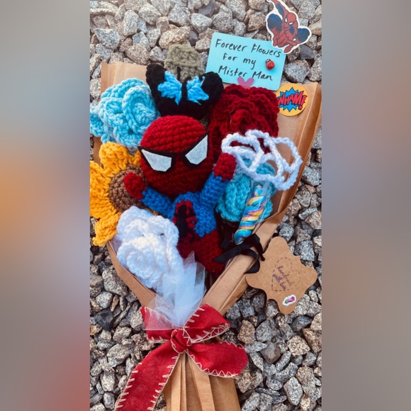 Marvel Art Spiderman Crochet Bouquet Made By Order Poshmark